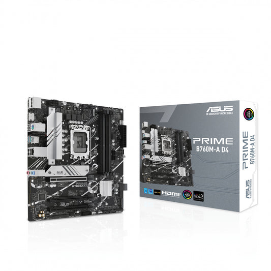 Mb Asus B760 Intel S-1700 13a Gen/4x Ddr4 2666/dp/2x Hdmi/m.2/2x Usb 3.2/usb-c/micro Atx/gama Media