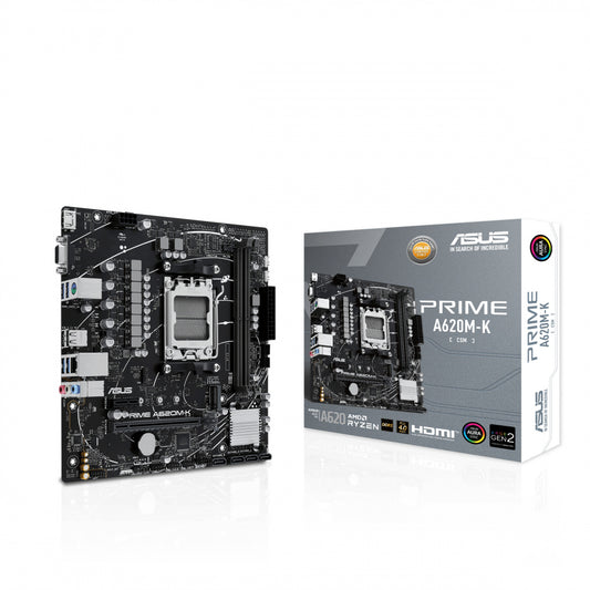 Mb Asus A620 Amd S-am5 9a Gen /2x Ddr5 5200 /hdmi /vga /m.2 /4x Usb 3.2 /micro Atx /gama Basica