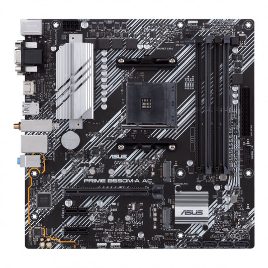 Mb Asus B550 Amd S-am4 3a Gen/4x Ddr4 2666/hdmi/dvi/d-sub/m.2/6x Usb 3.2/wifi/bluetooth/micro Atx/gama Media/rgb