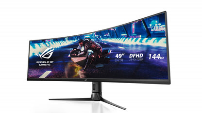 Monitor Gamer Asus Rog Strix Xg49vq /49 /3840x1080 /tr 4ms /144hz /2x Hdmi /dp /altavoces /vesa /freesync Premium Pro /curvo