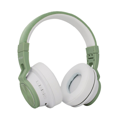 Audifonos Backdrop Inalambricos De Diadema Bluetooth - Alambricos Color Blanco Con Verde