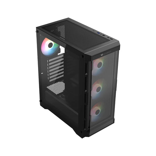 Gabinete Gamer Balam Rush Carbono Twin Mate 5000 / Media Torre / Atx,micro-atx, Mini-atx / 4 Ventiladores Argb / Panel Izq Cristal + Frente Intercambiable Cristal- Mesh / Negro / Br-938839