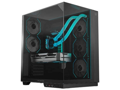 Gabinete Gamer Balam Rush Tank Majestic 7600 / Media Torre / Atx/micro Atx- Mini Itx / Ventiladores Argb / Triple Panel De Cristal Templado / Negro / Br-941495