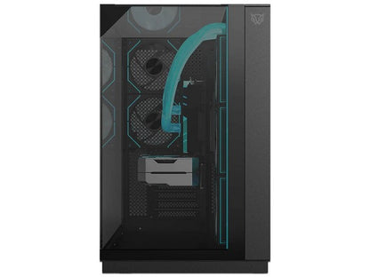 Gabinete Gamer Balam Rush Tank Majestic 7600 / Media Torre / Atx/micro Atx- Mini Itx / Ventiladores Argb / Triple Panel De Cristal Templado / Negro / Br-941495