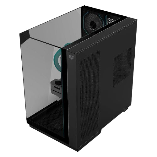 Gabinete Gamer Balam Rush Tank Majestic 7600 / Media Torre / Atx/micro Atx- Mini Itx / Ventiladores Argb / Triple Panel De Cristal Templado / Negro / Br-941495