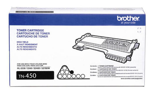 Toner Brother Negro Tn450 Alto Rendimiento 2600 Pag. Aprox. Para Hl2240d / Hl2270w