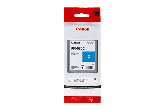 Tanque De Tinta Canon Pfi-030 C Cyan,compatible: Ta-20,ta-30,capacidad 55 Ml