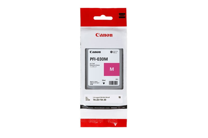 Tanque De Tinta Canon Pfi-030 M Magenta,compatible: Ta-20,ta-30,capacidad 55 Ml
