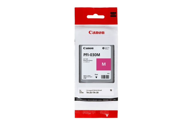 Tanque De Tinta Canon Pfi-030 M Magenta,compatible: Ta-20,ta-30,capacidad 55 Ml
