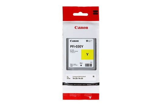 Tanque De Tinta Canon Pfi-030 Y Amarillo,compatible: Ta-20,ta-30,capacidad 55 Ml