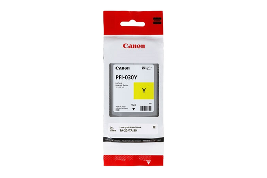 Tanque De Tinta Canon Pfi-030 Y Amarillo,compatible: Ta-20,ta-30,capacidad 55 Ml