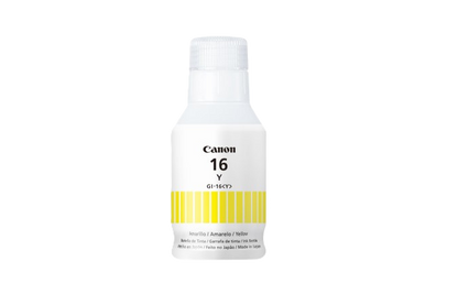 Botella De Tinta Canon Gi-16 Amarillo,rendimiento 9,000 Paginas,compatible: Maxify Gx7010,maxify Gx6010,maxify Gx5010