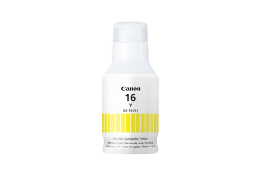 Botella De Tinta Canon Gi-16 Amarillo,rendimiento 9,000 Paginas,compatible: Maxify Gx7010,maxify Gx6010,maxify Gx5010