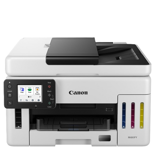 Multifuncional Canon Maxify Gx6110, Tinta Continua Con FunciÓn InalÁmbrica, 45 Ppm En Negro Y 25 Ppm A Color, ImpresiÓn, Copia Y EscÁner, Wi-fi, Usb, Ethemet, Cama Plana Y Adf De 50 Hojas,