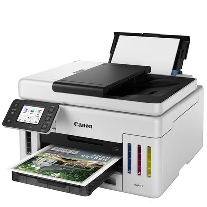 Multifuncional Canon Maxify Gx6110, Tinta Continua Con FunciÓn InalÁmbrica, 45 Ppm En Negro Y 25 Ppm A Color, ImpresiÓn, Copia Y EscÁner, Wi-fi, Usb, Ethemet, Cama Plana Y Adf De 50 Hojas,