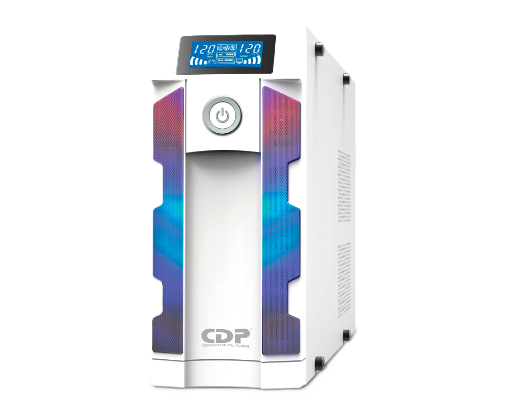 No Break Cdp Gsmart1516 1500va/900w Ups Smart, Avr 16 Salidas, Puerto De Carga Usb 8 Usb-a Y 2 Usb-c, Luz Rgb, Lcd, 120 Vac