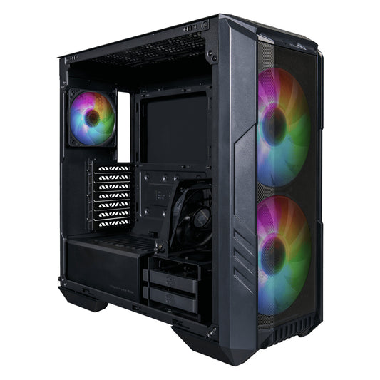 Gabinete Cooler Master Masterbox Haf 500/ Negro/midi Tower/micro-atx/ventana Argb.