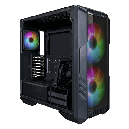 Gabinete Cooler Master Masterbox Haf 500/ Negro/midi Tower/micro-atx/ventana Argb.