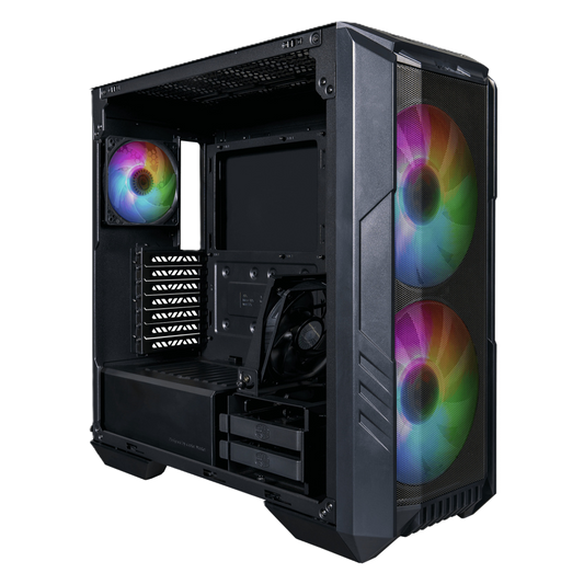 Gabinete Cooler Master Masterbox Haf 500/ Negro/midi Tower/micro-atx/ventana Argb.