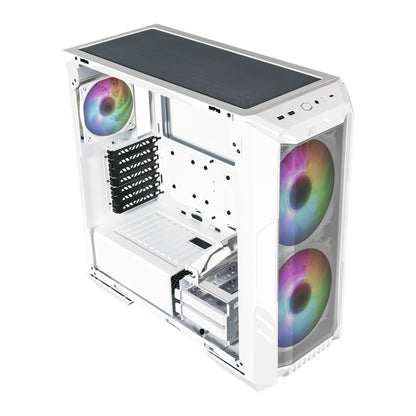 Gabinete Cooler Master Masterbox Haf 500/blanco/midi Tower/micro-atx/ventana Argb.