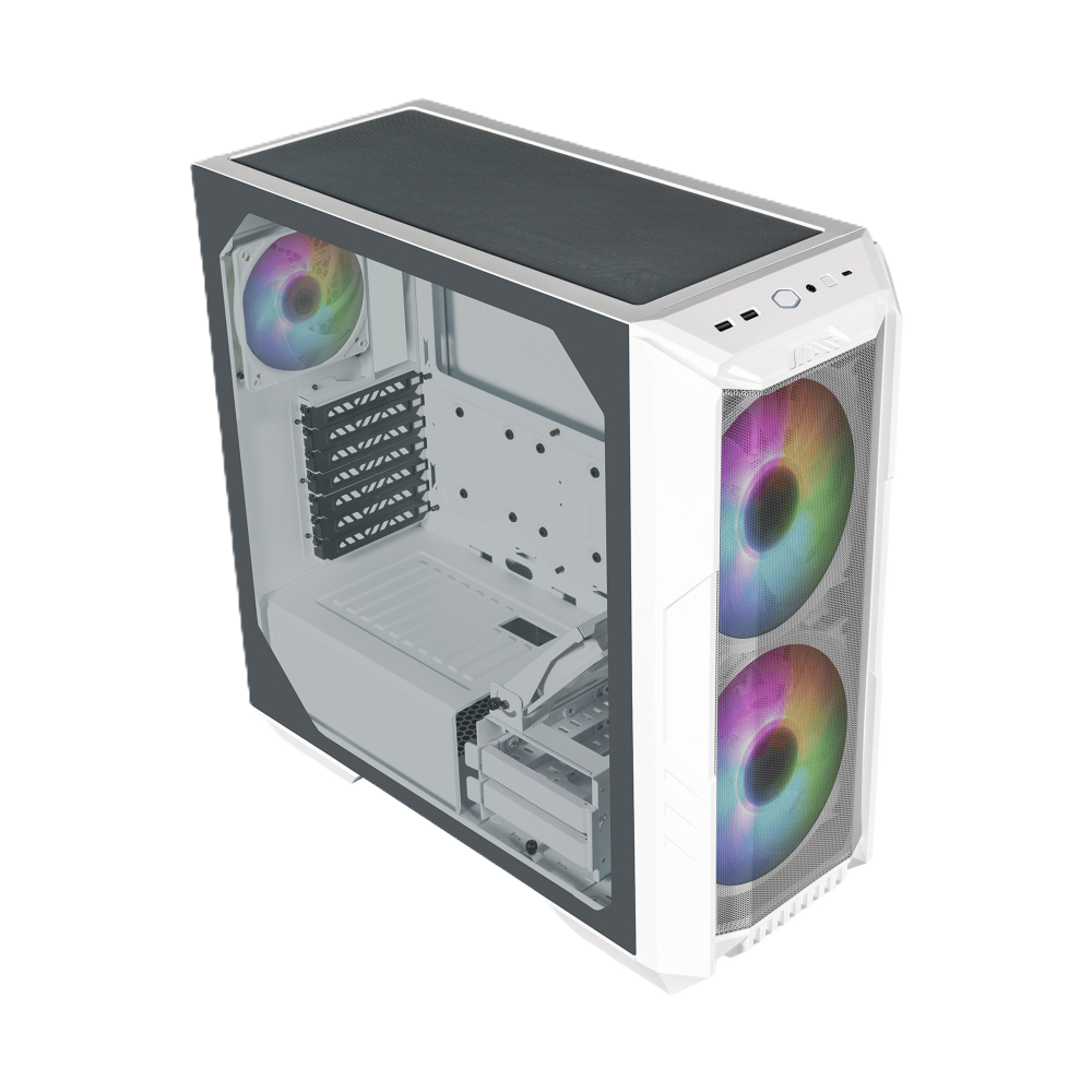 Gabinete Cooler Master Masterbox Haf 500/blanco/midi Tower/micro-atx/ventana Argb.