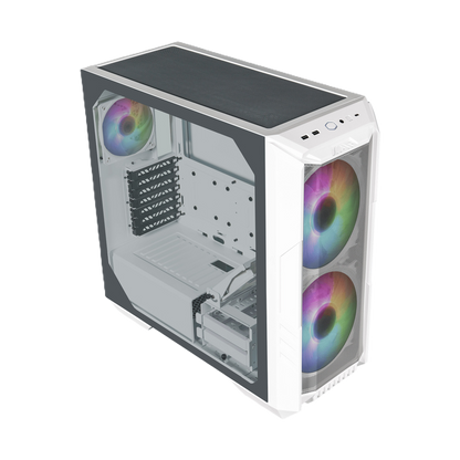 Gabinete Cooler Master Masterbox Haf 500/blanco/midi Tower/micro-atx/ventana Argb.
