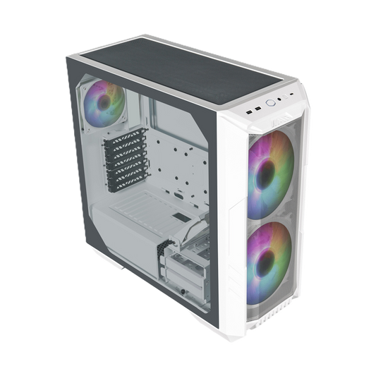 Gabinete Cooler Master Masterbox Haf 500/blanco/midi Tower/micro-atx/ventana Argb.
