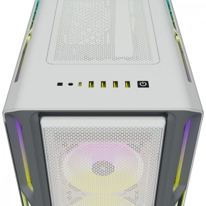 Gabinete Corsair Icue 5000t/blanco/semi- Torre/atx /cristal Templado/rgb /gamer (cc-9011231-ww)