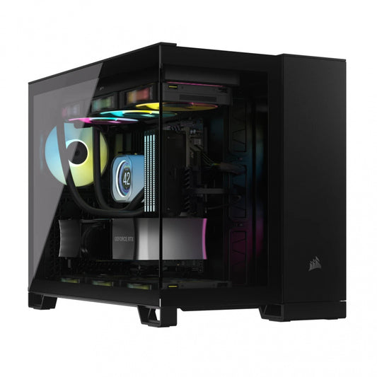 Gabinete Corsair 2500x Link/ Negro/semi- Torre/ Micro-atx Mitx /cristal Templado/gamer/ Cc-9011267-ww