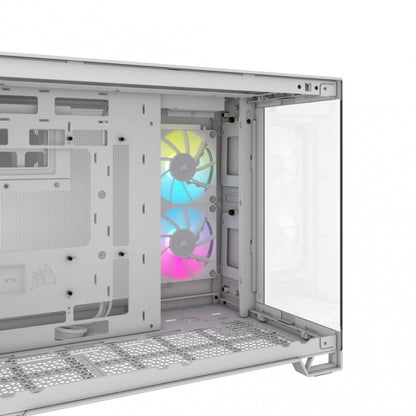 Gabinete Corsair 2500x Link /blanco /semitorre/microatx-mitx / Cristal Templado/gamer/ Rgb (cc-9011268-ww)