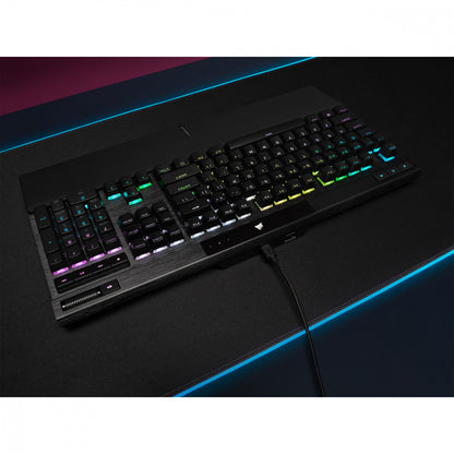 Teclado Corsair K70 Rgb Pro/Óptico-mecÁnico/led Rgb Retroiluminado/corsair Opx/negro/teclas Pbt Negras/ (ch-910941a-na)