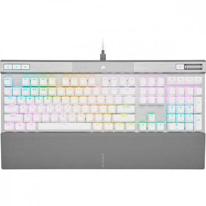 Teclado Corsair K70 Rgb Pro/ Óptico-mecÁnico/ Led Rgb Retroiluminado /corsair Opx/blanco/ Teclas Pbt Blancas/ (ch-910951a-na)