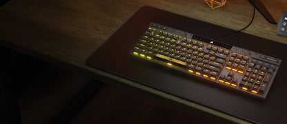 Teclado Corsair K70 Max Rgb/magnÉtico-mecÁnico/ Led Rgb Retroiluminado/ Corsair Mgx /gris/teclas Pbt Negras/ (ch-910961g-na)
