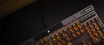 Teclado Corsair K70 Max Rgb/magnÉtico-mecÁnico/ Led Rgb Retroiluminado/ Corsair Mgx /gris/teclas Pbt Negras/ (ch-910961g-na)