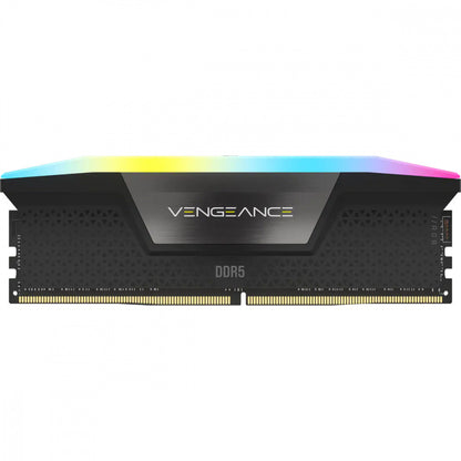 Memoria Ram Corsair Ddr5  Vengeance Rgb  64gb  Dimm (2 X 32gb)  5200 Mhz C40 Black