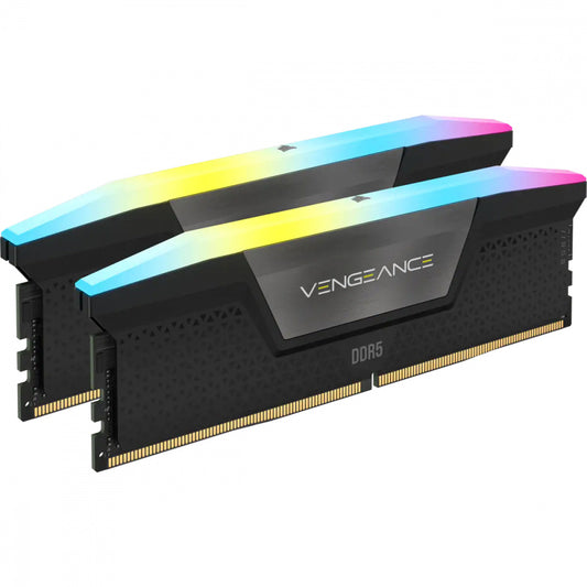Memoria Ram Corsair Ddr5  Vengeance Rgb  64gb  Dimm (2 X 32gb)  5200 Mhz C40 Black