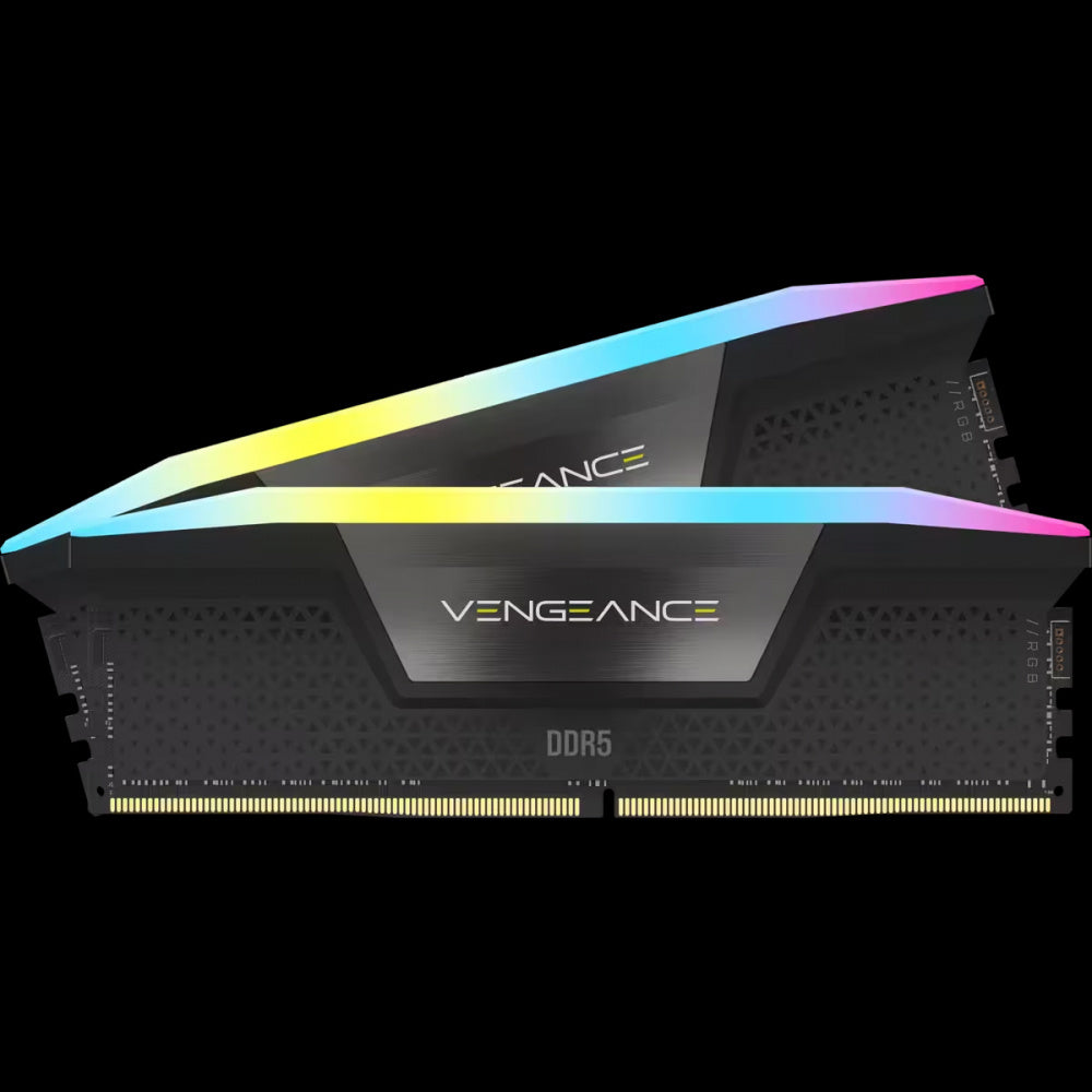 Memoria Ram Corsair Ddr5  Vengeance Rgb  64gb  Dimm (2 X 32gb)  5200 Mhz C40 Black