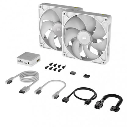 Ventilador Corsair Cue Link/140mm/blanco/gamer/kit