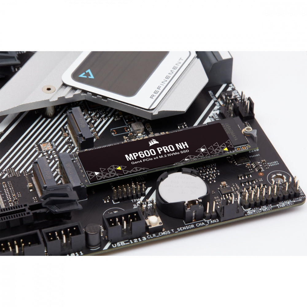 Unidad De Estado Solido Interno Corsair Mp600 Pro Nh 4tb  M.2 2280 Nvme Pcie Gen 4x4 Lectura 7000mb/s Escrit 6500mb/s Sin Disipador  (cssd-f4000gbmp600pnh)