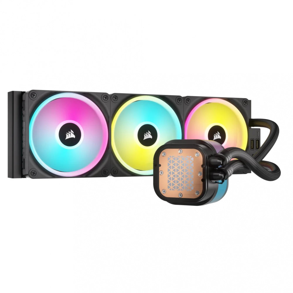 Disipador Con Enfriamiento Liquido Corsair Icue Link H150i Aio / 360 Mm/ S-1700 1200/ Am5 Am4/ Rgb Negro