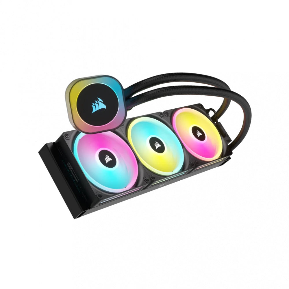 Disipador Con Enfriamiento Liquido Corsair Icue Link H150i Aio / 360 Mm/ S-1700 1200/ Am5 Am4/ Rgb Negro