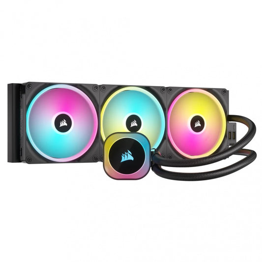 Disipador Con Enfriamiento Liquido Corsair Icue Link H170i Aio / 420 Mm/ S-1700 1200/ Am5 Am4/ Rgb  Negro