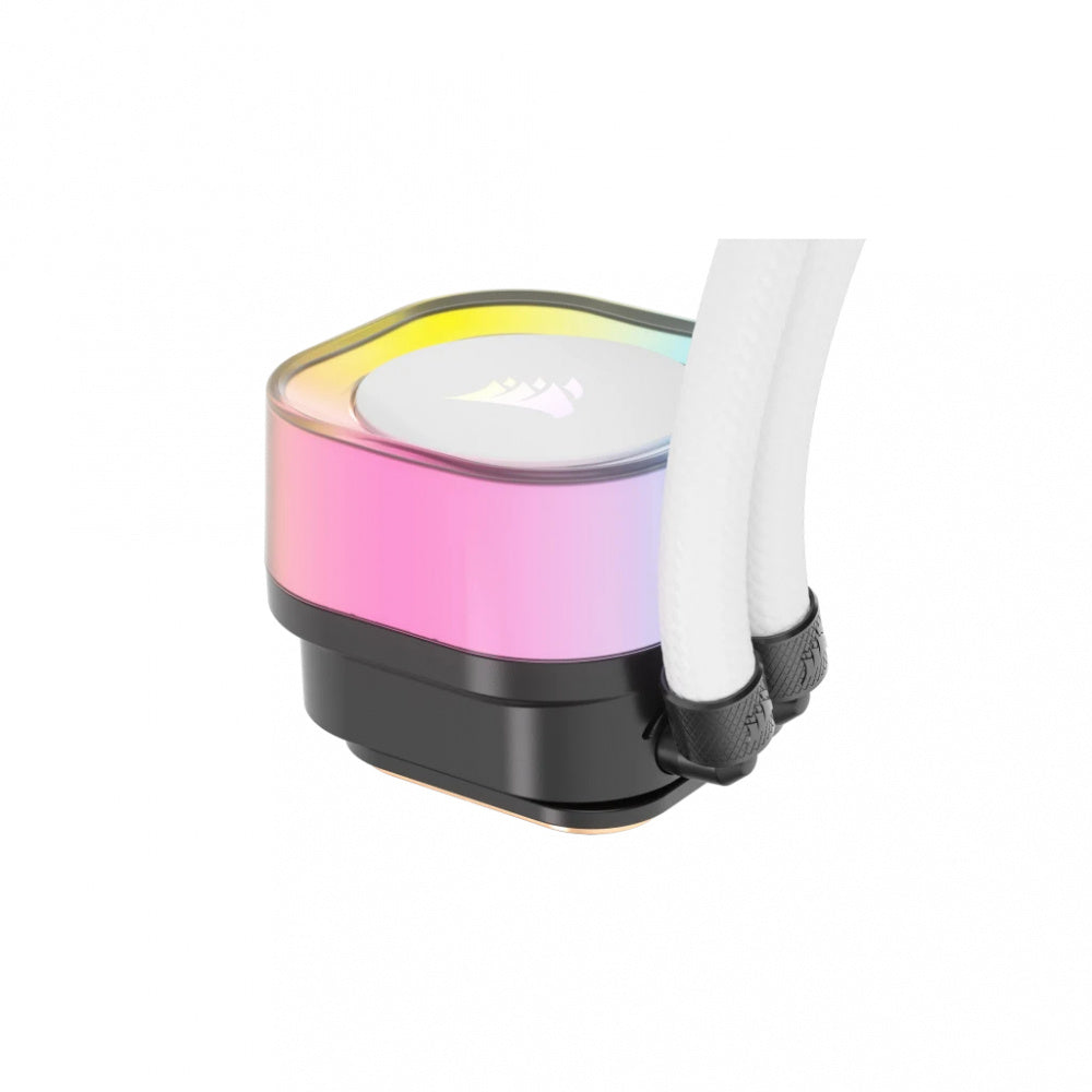 Disipador Con Enfriamiento Liquido Corsair Icue Link H100i Aio / 240 Mm/ S-1700 1200/ Am5 Am4/ Rgb Blanco