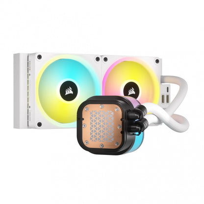 Disipador Con Enfriamiento Liquido Corsair Icue Link H100i Aio / 240 Mm/ S-1700 1200/ Am5 Am4/ Rgb Blanco