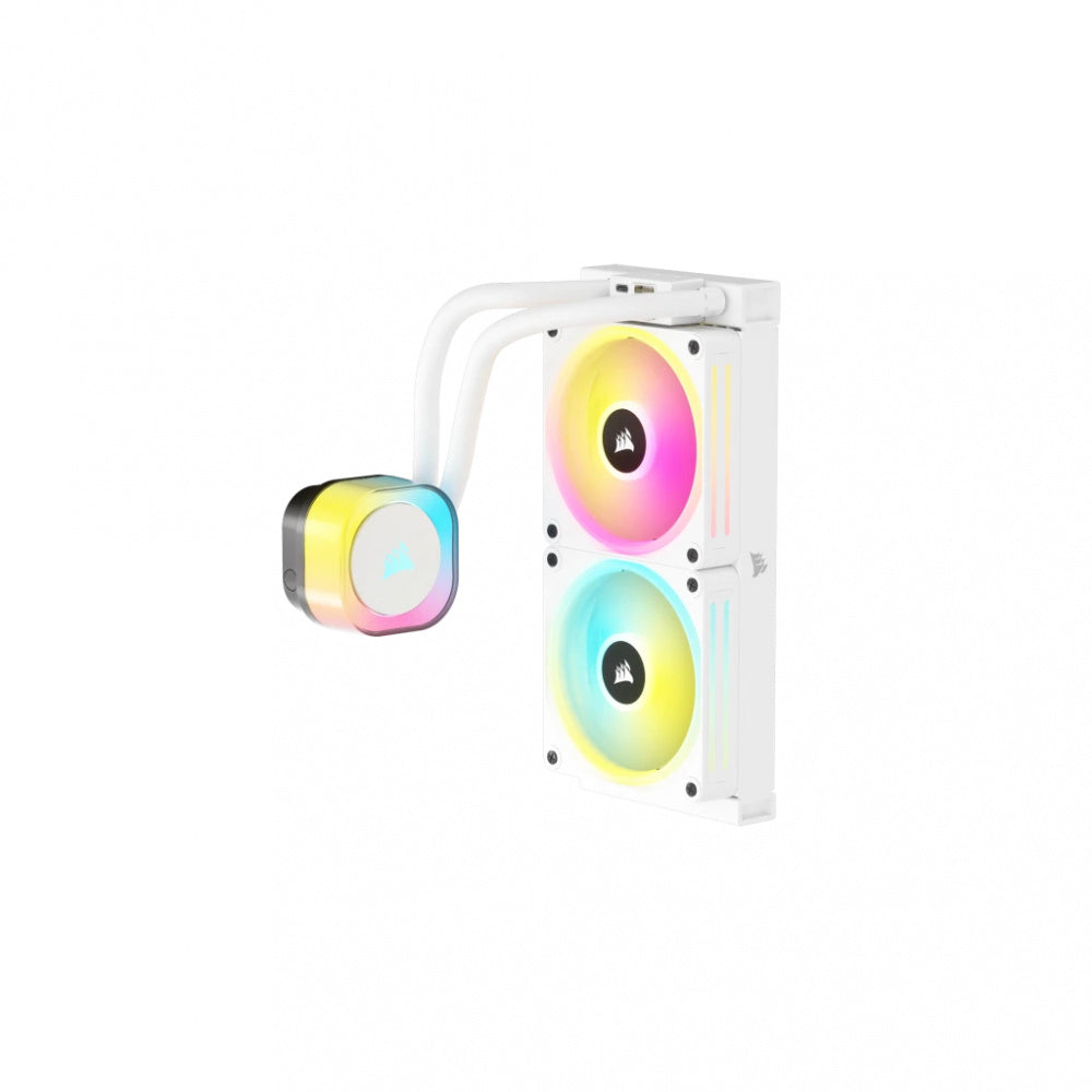 Disipador Con Enfriamiento Liquido Corsair Icue Link H100i Aio / 240 Mm/ S-1700 1200/ Am5 Am4/ Rgb Blanco