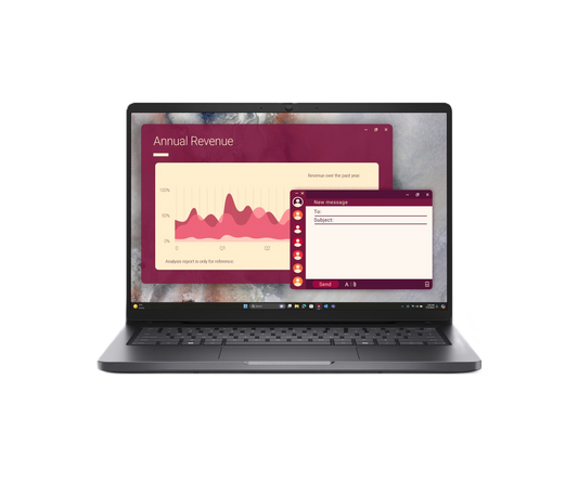 Laptop Dell Pro 14 | Ai Pc | Intel Core Ultra 5 255u 12 Tops | 16 Gb (1x16 Gb) |  512 Gb Ssd (qcl) | 14 Fhd | Win11 Pro | 1 AÑo De Garantia  7xnfp