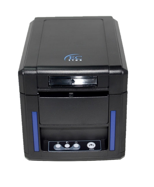 Miniprinter Ec Line Ec-pm-80340, Negro, Termica, 80 Mm, Usb, Serial, Ethernet (red), Rj11, Corte Automatico, 300 Mm/seg, Alerta De Sonido Y Luz, Para Cocina
