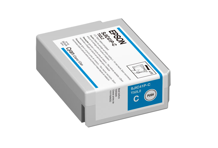 Cartucho Epson Modelo Sjic41p Cyan, Para Tm-c4000