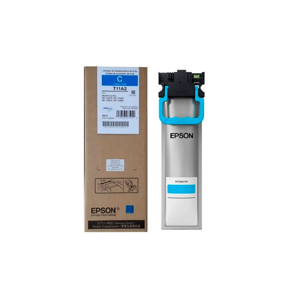 Bolsa De Tinta Epson T11a220-al Alto Rendimiento Cyan 39 Ml, Rendimiento 5,000 Impresiones, Costo Pp $0.19c