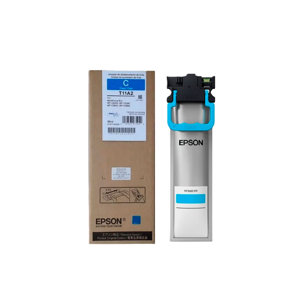 Bolsa De Tinta Epson T11a220-al Alto Rendimiento Cyan 39 Ml, Rendimiento 5,000 Impresiones, Costo Pp $0.19c